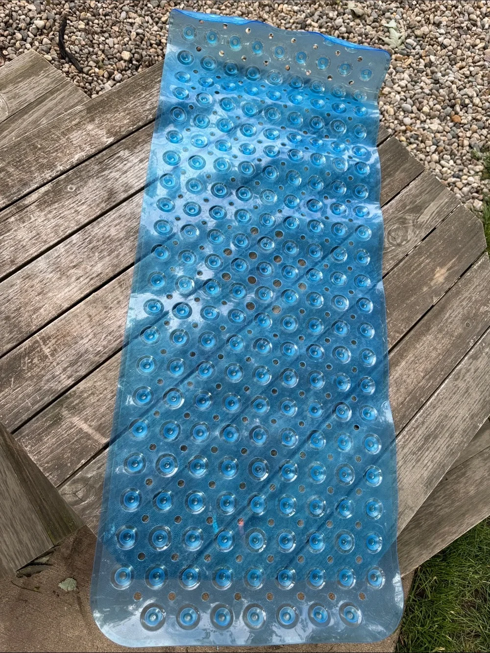Blue Extra Long Bath Mat - Anti-Slip